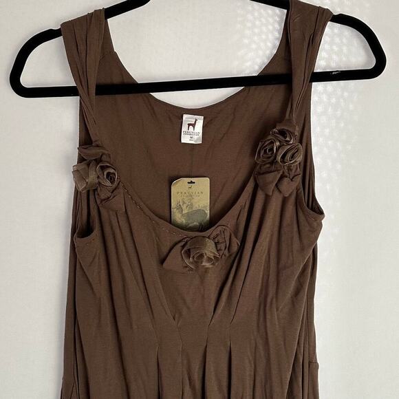 Peruvian Connection Elegant Brown Sleeveless Dress - Picture 3 of 9